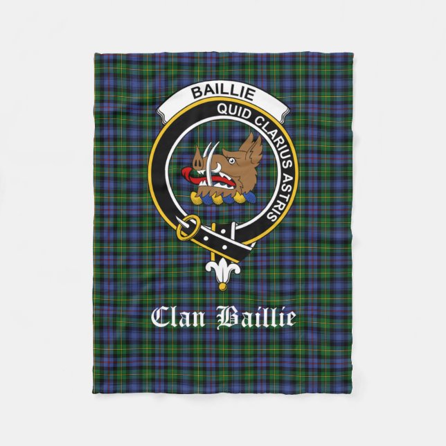 Kariert Sherpa Blanket Baillie Clan Tartan Schottl Fleecedecke (Vorderseite)