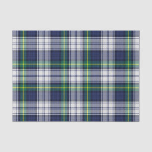 Kariert Tartan Blue Green Seidenpapier