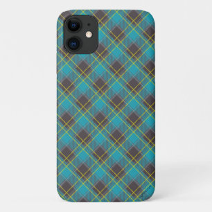 Kariert Tartan Blue Yellow Gray Trendy Case-Mate iPhone Hülle