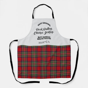 Kariert Tartan Clan Stewart Checkered Red Kitchen Schürze