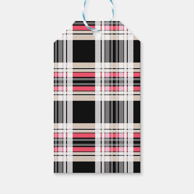 Kariert, tartan geschenkanhänger (Vorderseite)