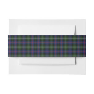 Kariert Tartan Green Lila Karo Clan Sutherland Einladungsbanderole