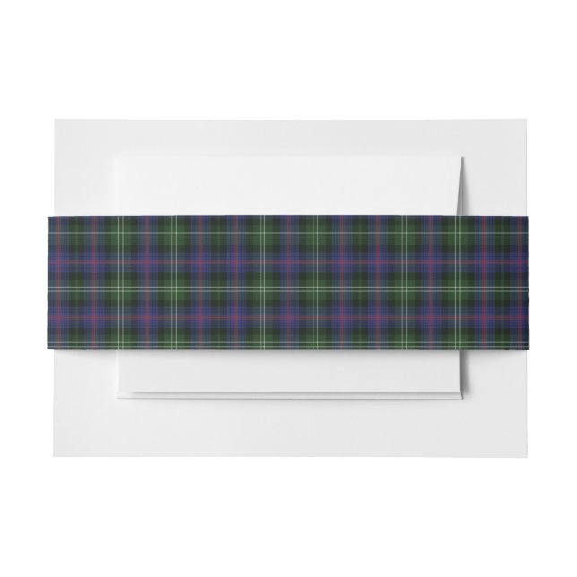 Kariert Tartan Green Lila Karo Clan Sutherland Einladungsbanderole (Vorderseite Beispiel)