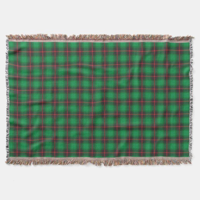 Kariert Tartan Green Traditional Scottish Trendy Decke (Vorderseite)