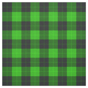 Kariert/tartan Muster grün und schwarz Stoff