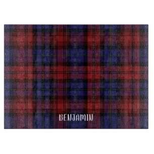 Kariert Tartan Red Lila Clan MacLachlan Karo Schneidebrett