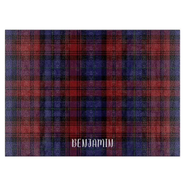 Kariert Tartan Red Lila Clan MacLachlan Karo Schneidebrett (Vorderseite)