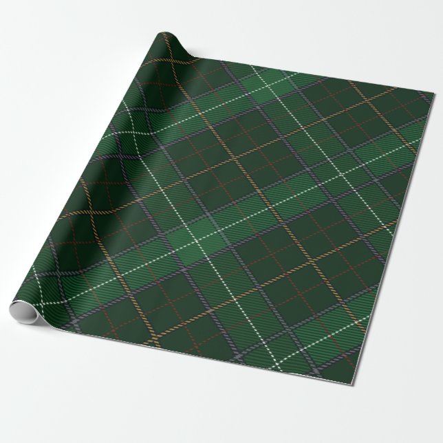 Kariert Tartan Walsh Christmas Green Pattern Geschenkpapier (Ungerollt)