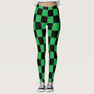Kariert umrandet grün und schwarz leggings