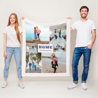 Kariert Zuhause Personalisiert Foto Blanket Fleecedecke