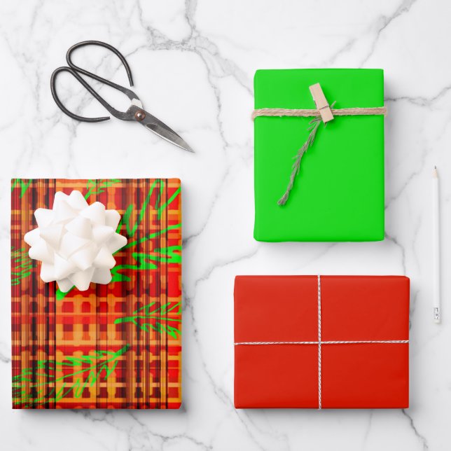 Karierte Blätter des Herbstbrunnens (Vorderseite)