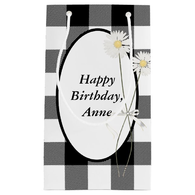 Karierte Büffel-Diäten Kleine Geschenktüte (Vorderseite)