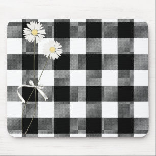 Karierte Büffel-Diäten Mousepad