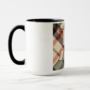 karierte Combo-Tasse der 40er Jahre Tasse