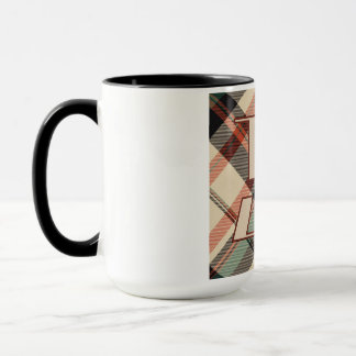 karierte Combo-Tasse der 40er Jahre Tasse