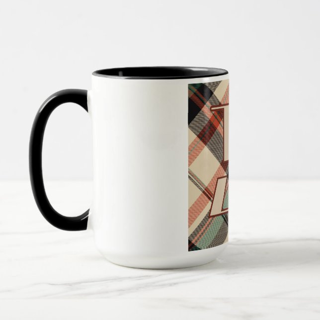 karierte Combo-Tasse der 40er Jahre Tasse (Links)