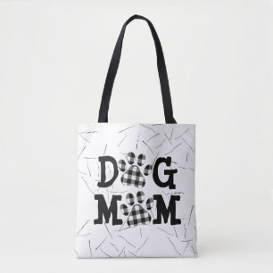 Karierte DOG-MAMA - Drucke und Haarspange