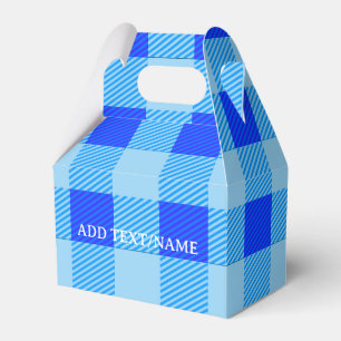Karierte Druckausgabe in blau Geschenkschachtel