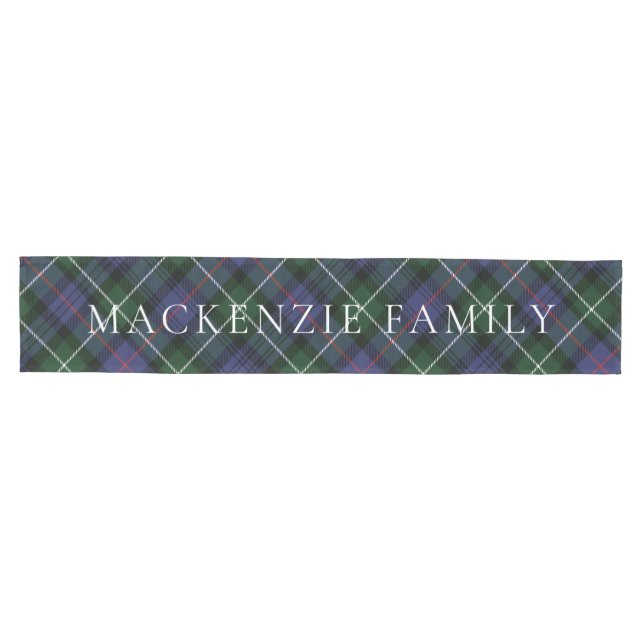 Karierte Familienfeier MacKenzie Tartan Mittelgroßer Tischläufer (Horizontal)