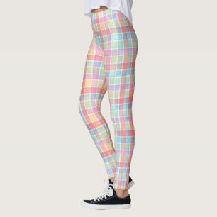 Karierte Federfarben Leggings