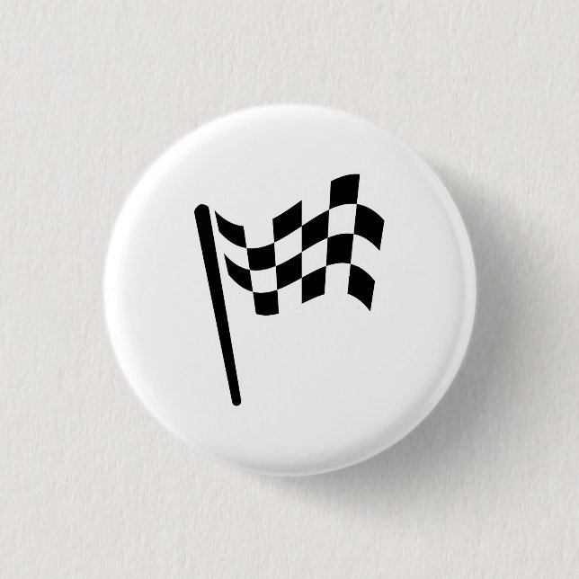 Karierte Flagge-Piktogramm-Taste Button (Vorderseite)