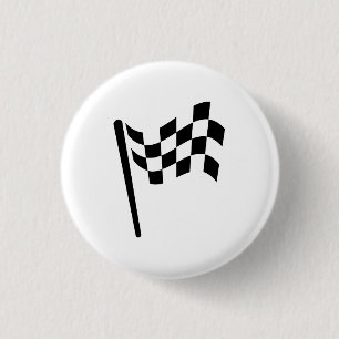 Karierte Flagge-Piktogramm-Taste Button
