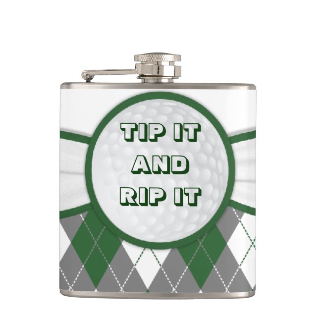 Karierte Flasche der Raute Flachmann (Vorderseite)