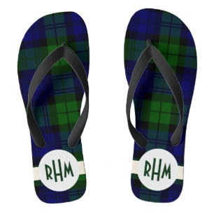 Karierte Flip-Flops für die Black Watch Flip Flops