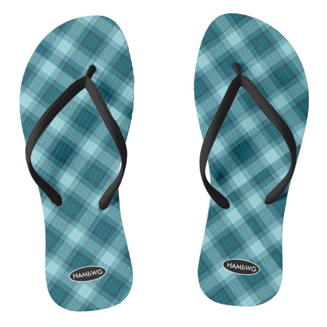 Karierte Flip-Flops-HAMbWG-Flip-Flops für Frauen Flip Flops (Fußbett)