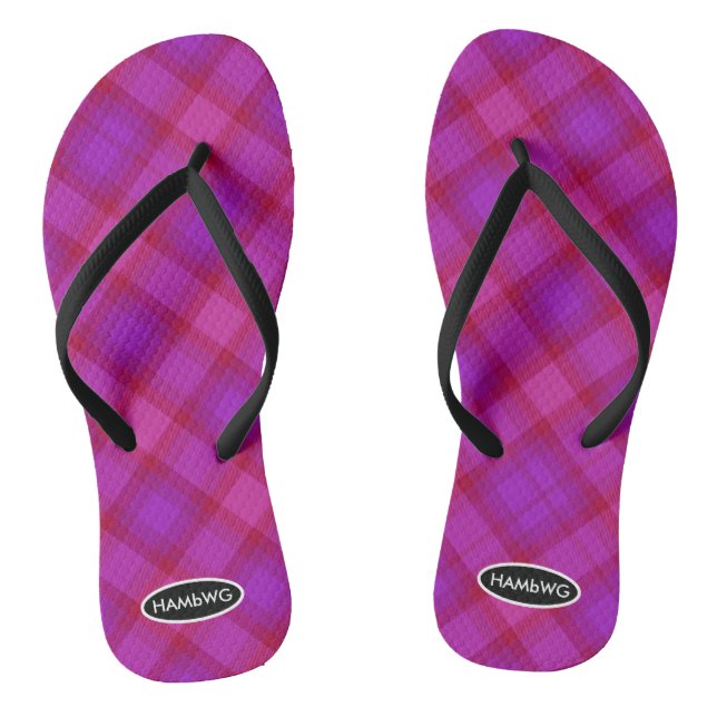 Karierte Flip-Flops-HAMbWG-Flip-Flops für Frauen Flip Flops (Fußbett)