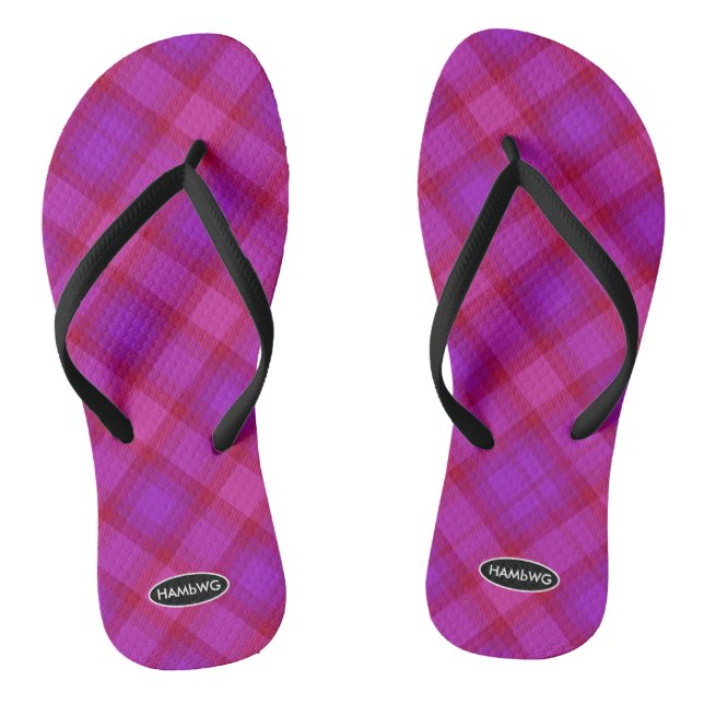 Karierte Flip-Flops-HAMbWG-Flip-Flops für Frauen Flip Flops (Fußbett)