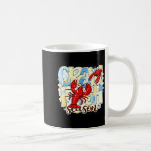 Karierte Flusskrebs-Saison lustige Louisiana Meere Kaffeetasse