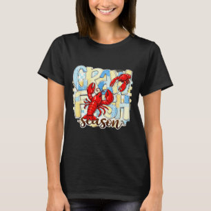 Karierte Flusskrebs-Saison lustige Louisiana Meere T-Shirt