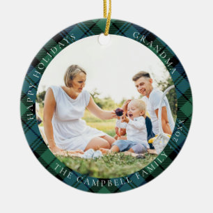 Karierte Fotos Oma Clan Campbell Tartan Keramik Ornament