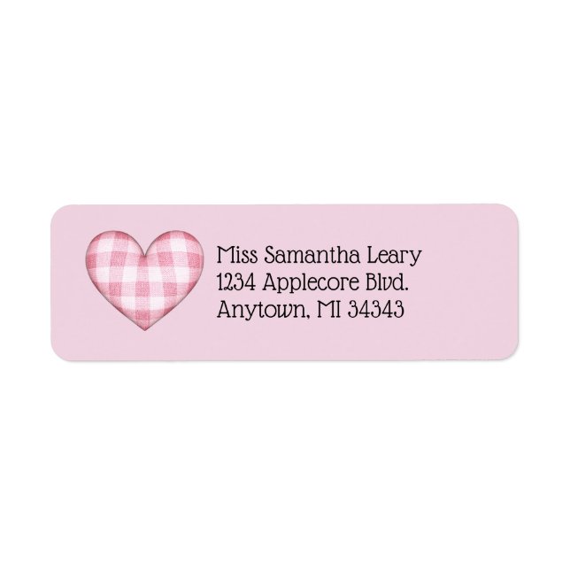 Karierte Herz-3D-Adresse mit benutzerdefiniertem T (Vorne)