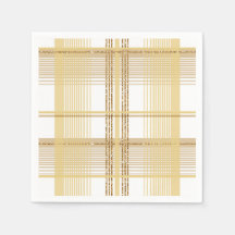 Karierte Hochzeit mit Goldkarton