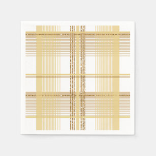 Karierte Hochzeit mit Goldkarton Serviette