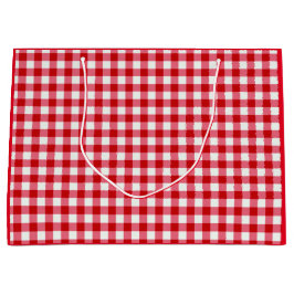 karierte karierte karierte, rote Farbe Große Geschenktüte