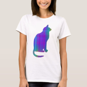 Karierte Katze Paisleys T-Shirt
