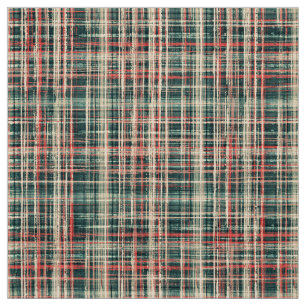 karierte klassische grüne rote Beige des checkered Stoff