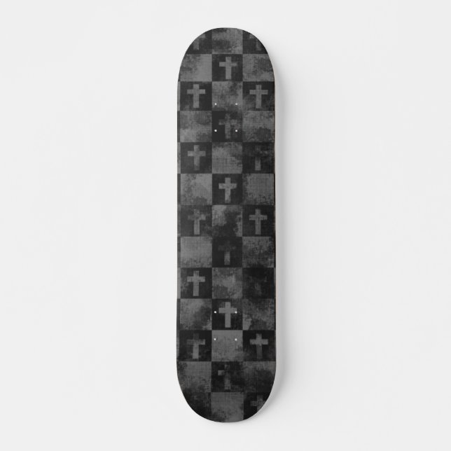Karierte Kreuze Skateboard (Vorne)