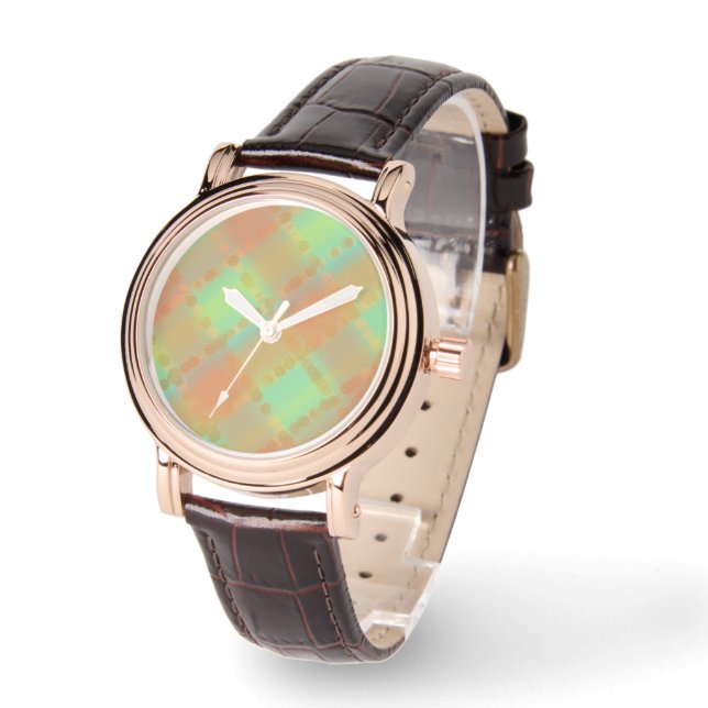 Karierte Ladys Watch Armbanduhr (Winkel)