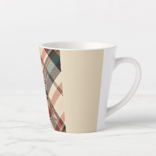 karierte Latte-Tasse der 40er Jahre Milchtasse