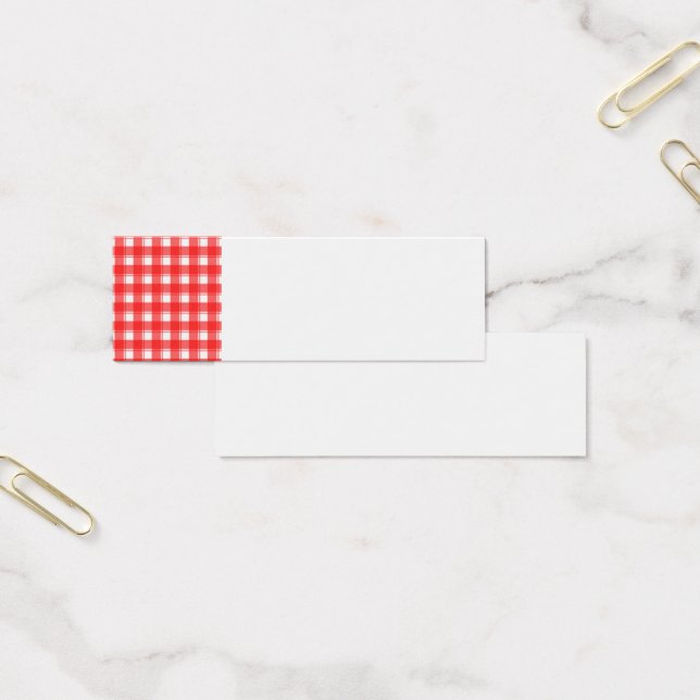 Karierte leere Visitenkarte für das rote weiße Lan (Büro)