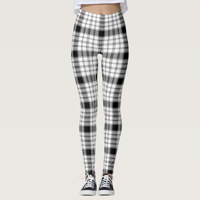 karierte Leggings braun und weiß Leggings (Vorderseite)