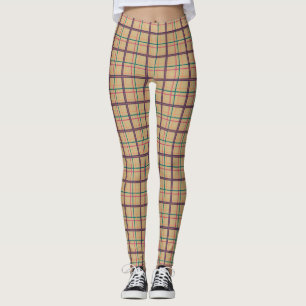 Karierte Leggings im Sommer