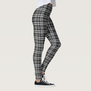 Karierte Leggings Schwarz/Weiß