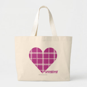 Karierte lila 2 jumbo stoffbeutel