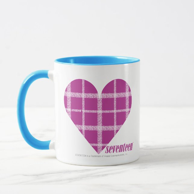 Karierte lila 2 tasse (Links)