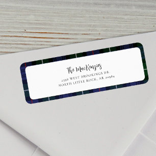 Karierte MacKenzie Tartan Rücksendeadresse